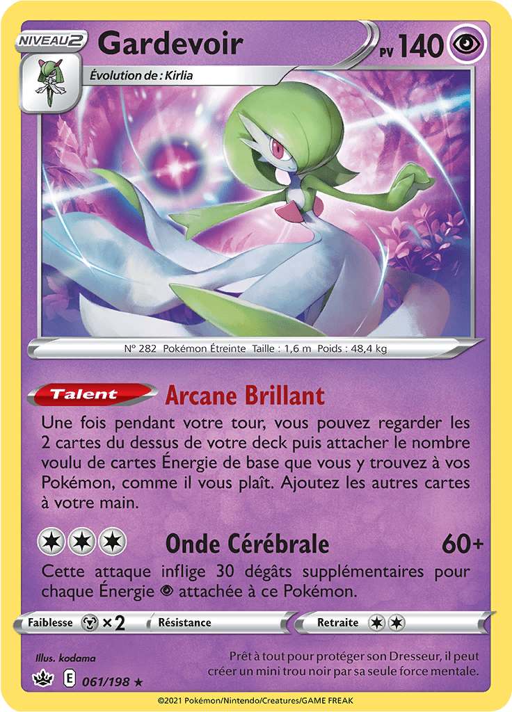 Gardevoir - EB Règne de Glace - 061 - Holographique rare