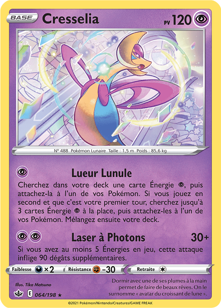 Cresselia - EB Règne de Glace - 064 - Holographique rare
