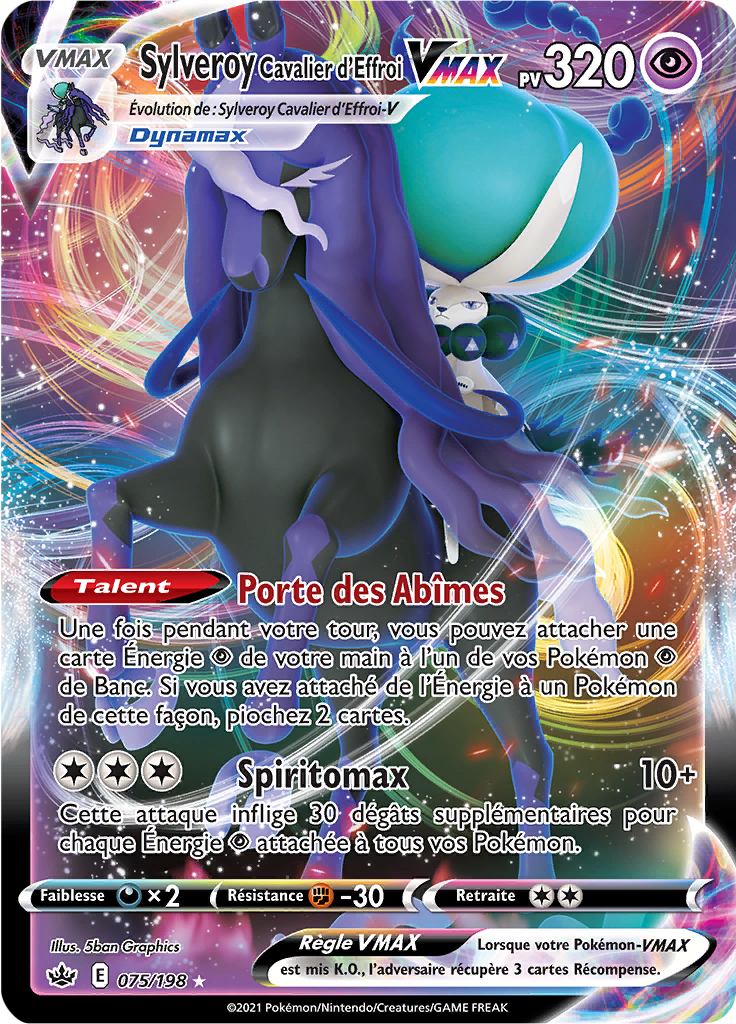 Sylveroy Cavalier d'Effroi V - EB Règne de Glace - 075 - Holographique rare VMAX