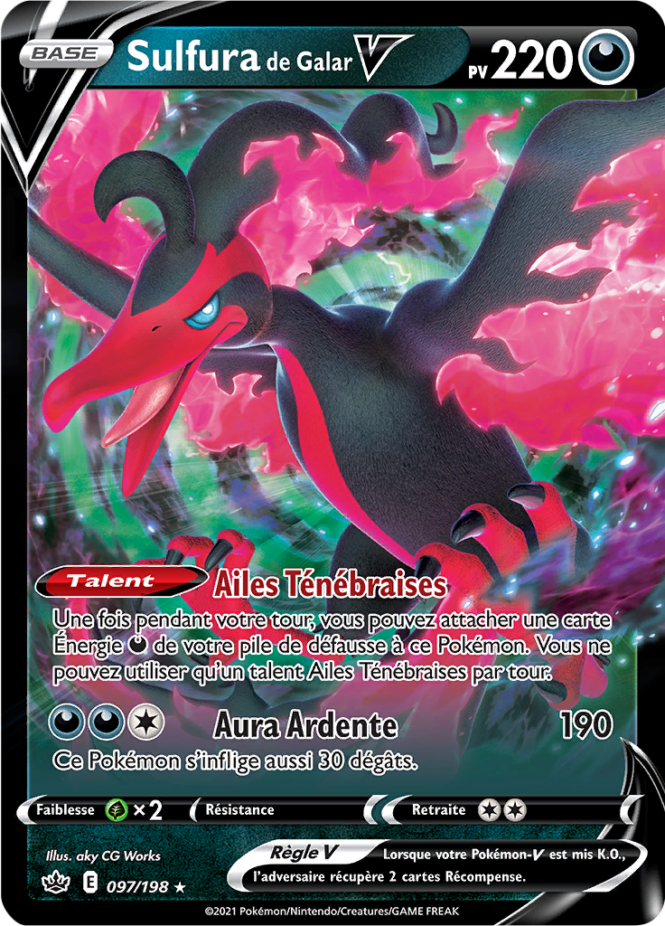 Sulfura de Galar V - EB Règne de Glace - 097 - Holographique rare V