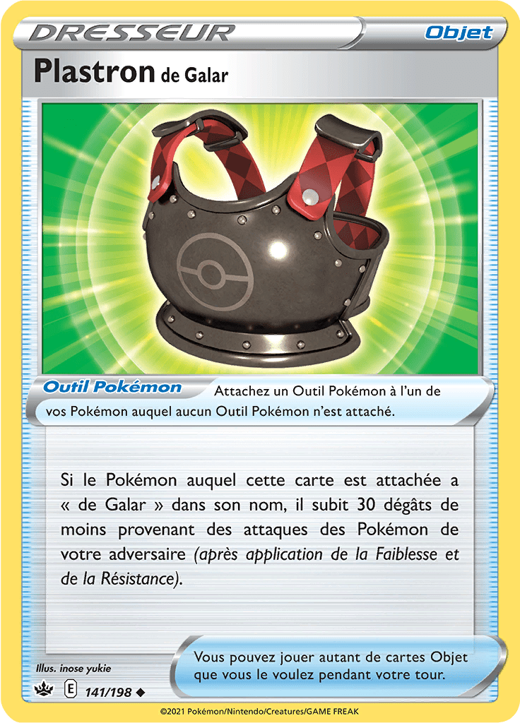 Plastron de Galar - EB Règne de Glace - 141 - Peu commune