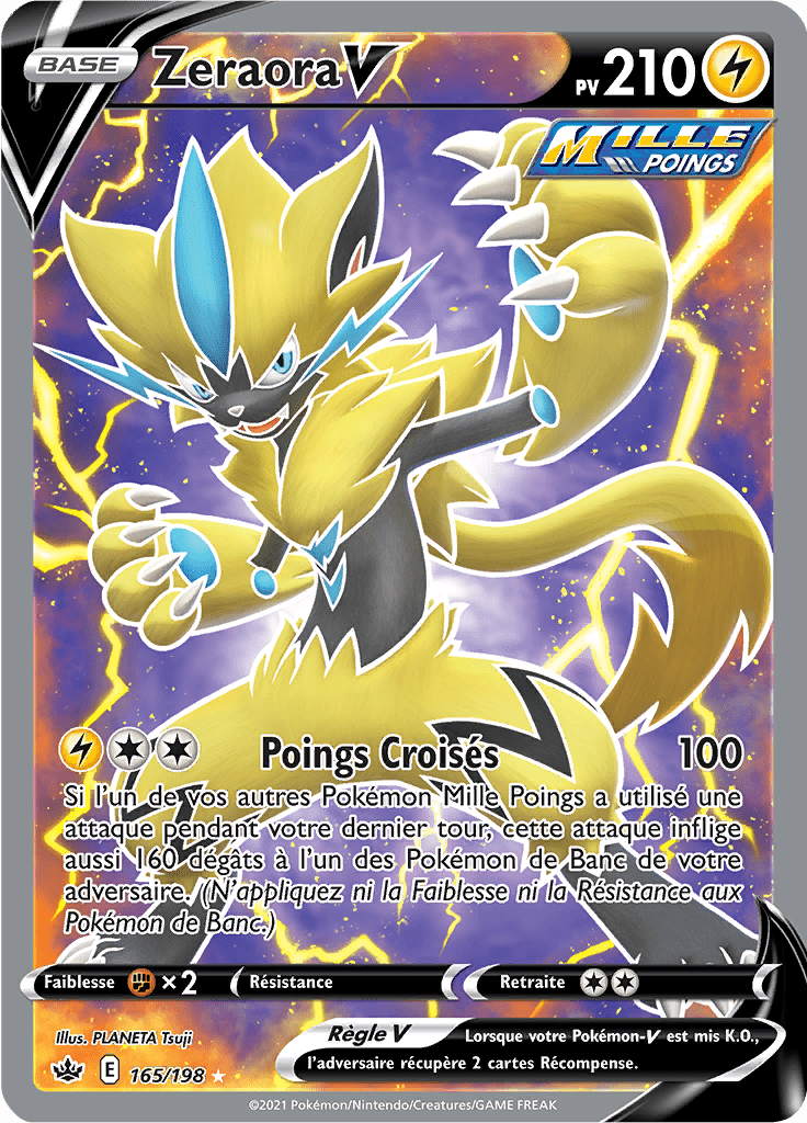 Zeraora V - EB Règne de Glace - 165 - V Full Art