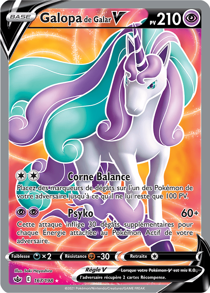 Galopa de Galar V - EB Règne de Glace - 167 - V Full Art