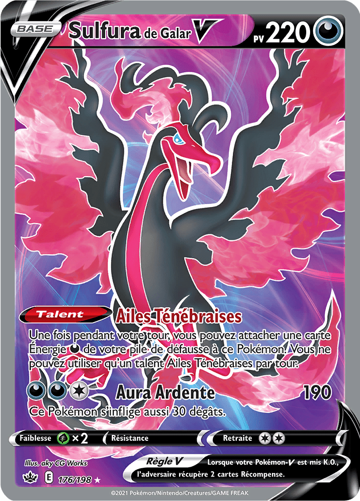 Sulfura de Galar V - EB Règne de Glace - 176 - V Full Art