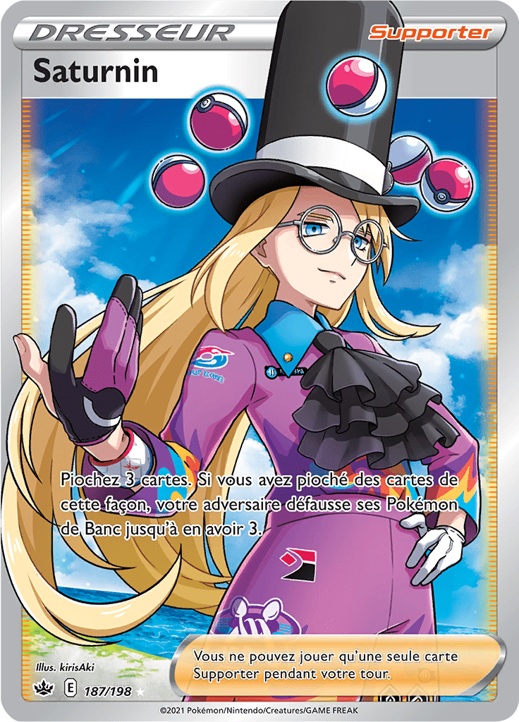 Saturnin - EB Règne de Glace - 187 - Trainer Full Art