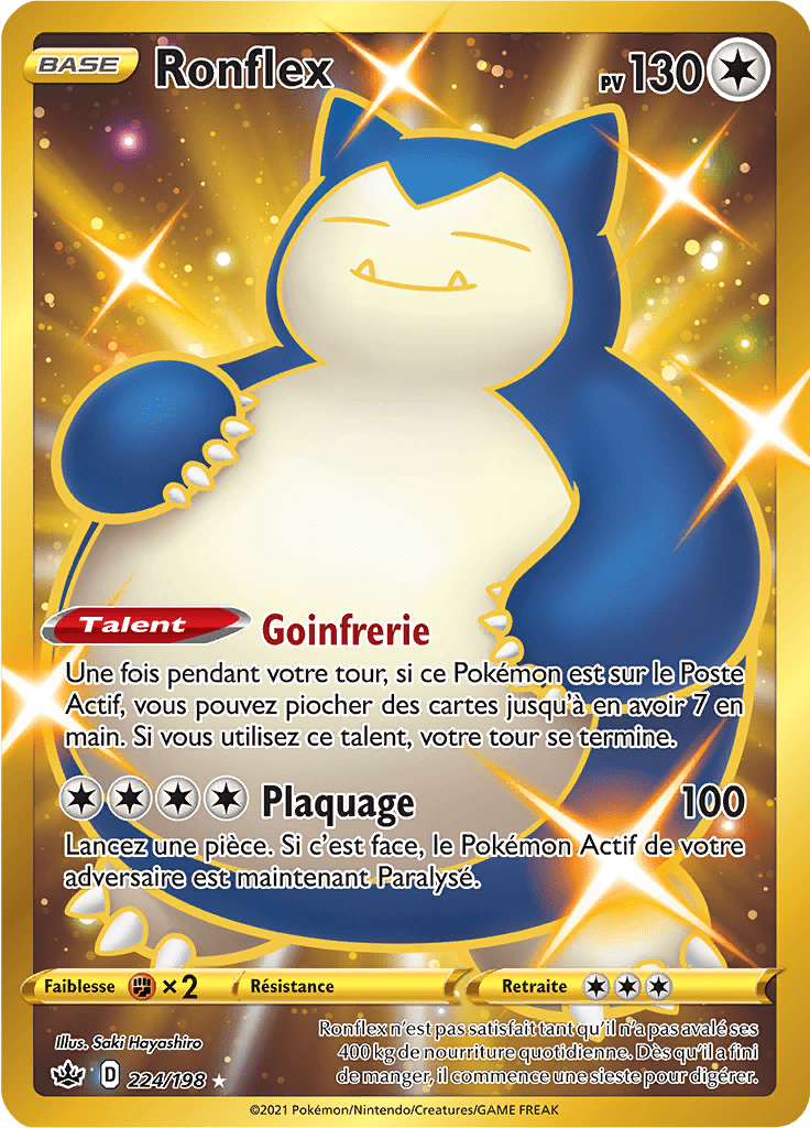 Ronflex - EB Règne de Glace - 224 - Full Art Gold