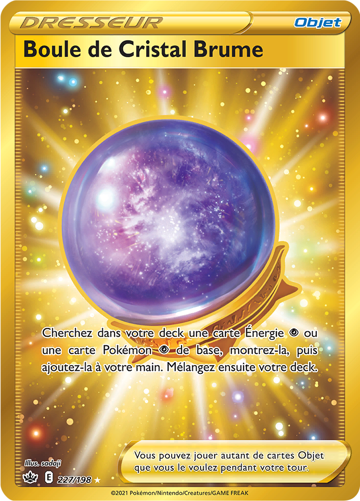 Boule de Cristal Brume - EB Règne de Glace - 227 - Trainer gold