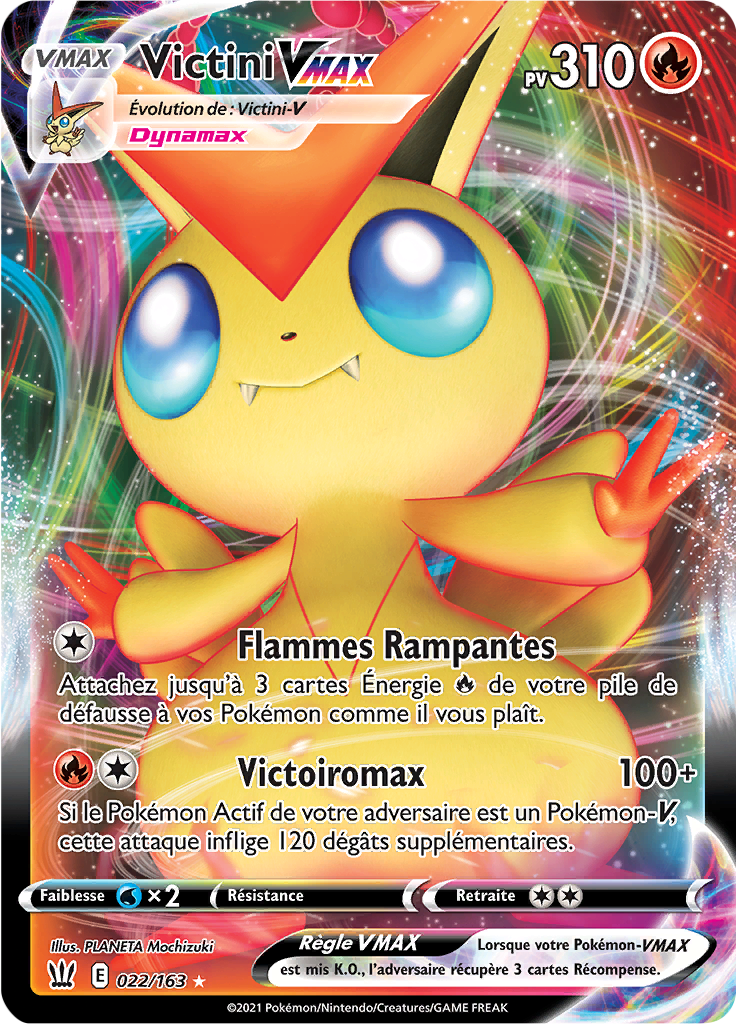 Victini V - EB Styles de Combat - 022 - Holographique rare VMAX