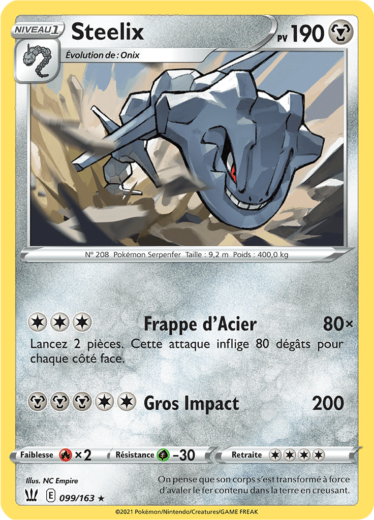Steelix - EB Styles de Combat - 099 - Holographique rare