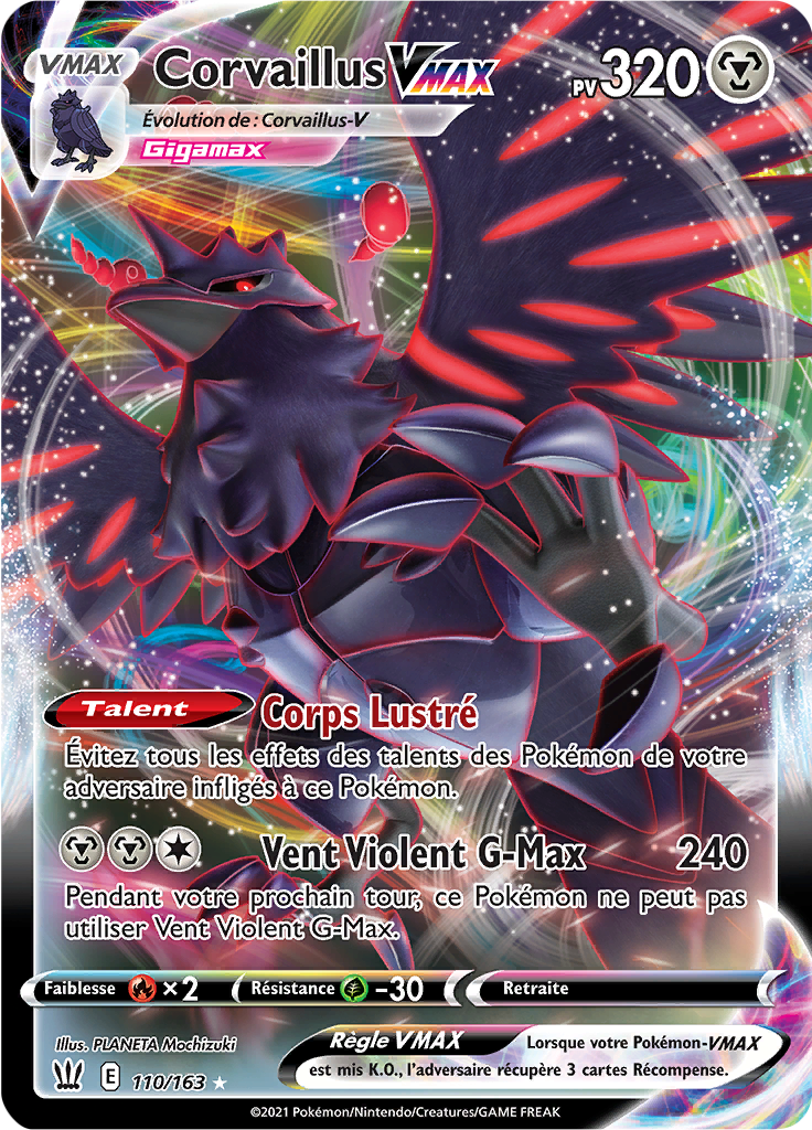 Corvaillus V - EB Styles de Combat - 110 - Holographique rare VMAX