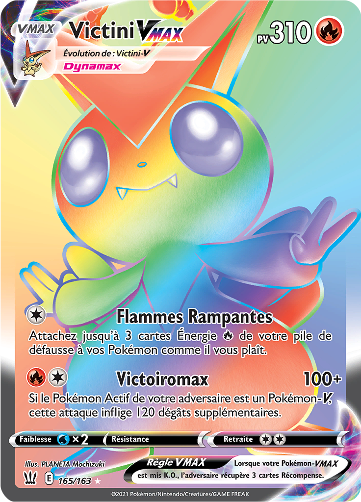 Victini V - EB Styles de Combat - 165 - Arc-en-ciel rare