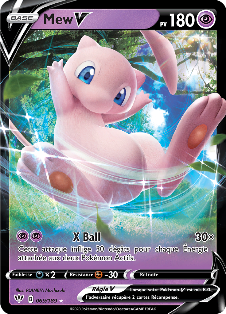 Mew V - EB Ténèbres Embrasées - 069 - Holographique rare V