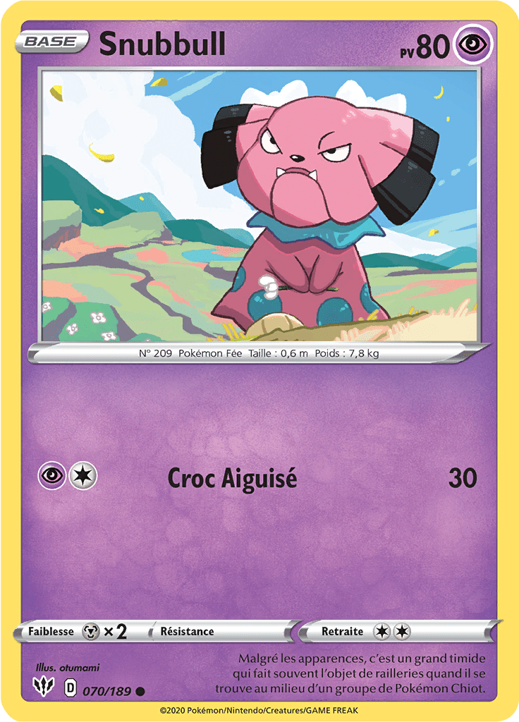 Snubbull - EB Ténèbres Embrasées - 070 - Commune