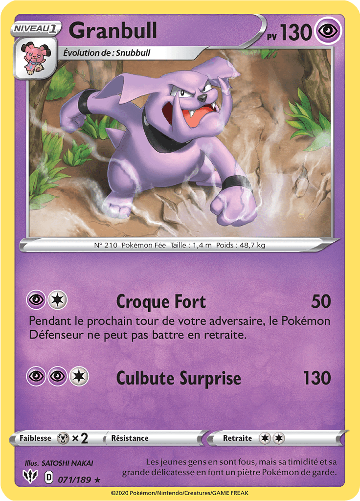 Granbull - EB Ténèbres Embrasées - 071 - Rare