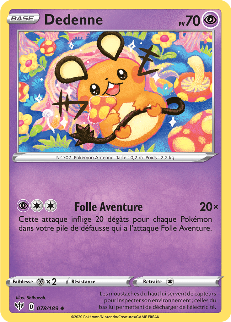 Dedenne - EB Ténèbres Embrasées - 078 - Peu commune