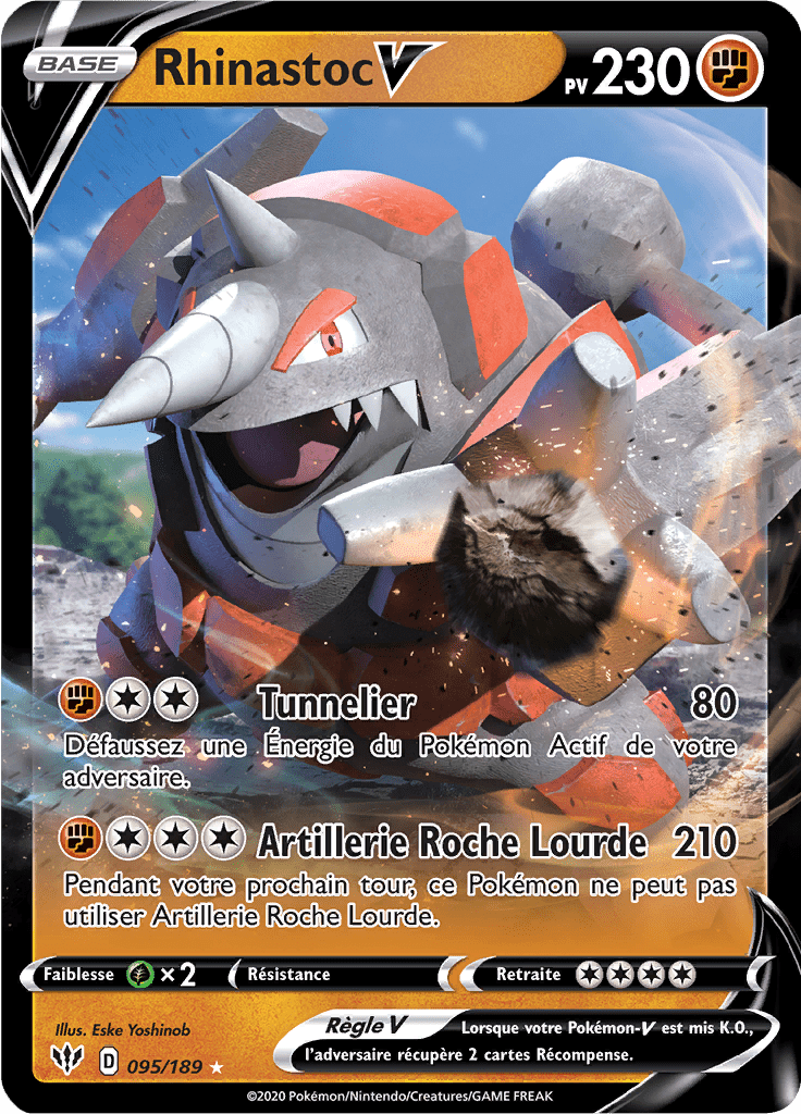 Rhinastoc V - EB Ténèbres Embrasées - 095 - Holographique rare V