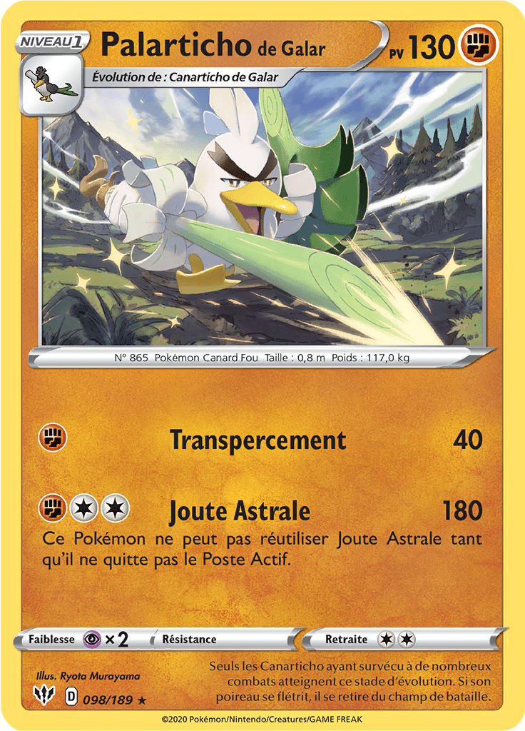 Palarticho de Galar - EB Ténèbres Embrasées - 098 - Rare