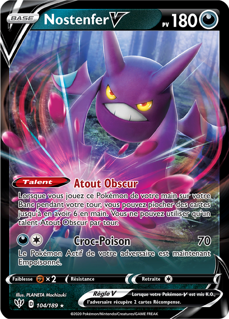 Nostenfer V - EB Ténèbres Embrasées - 104 - Holographique rare V