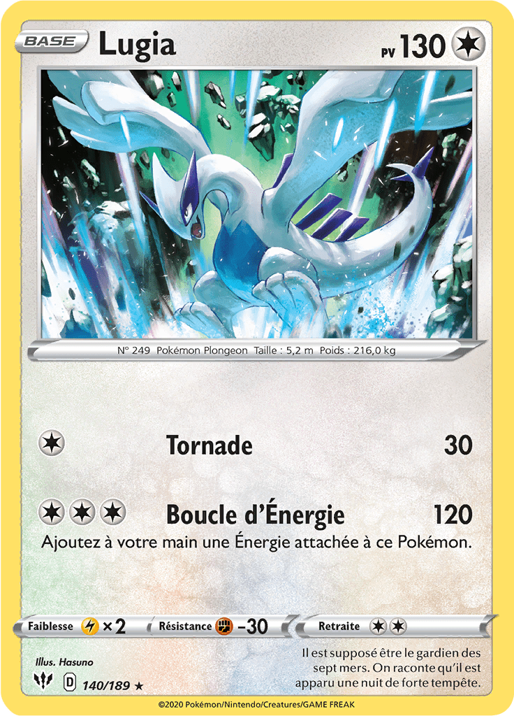 Lugia - EB Ténèbres Embrasées - 140 - Rare