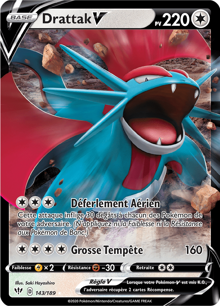 Drattak V - EB Ténèbres Embrasées - 143 - Holographique rare V