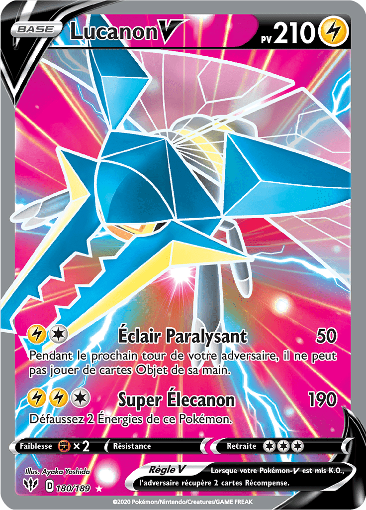 Lucanon V - EB Ténèbres Embrasées - 180 - V Full Art