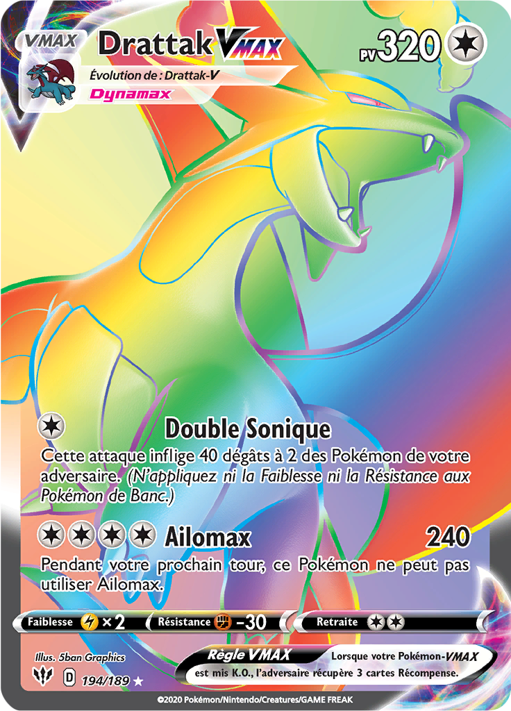 Drattak V - EB Ténèbres Embrasées - 194 - Arc-en-ciel rare