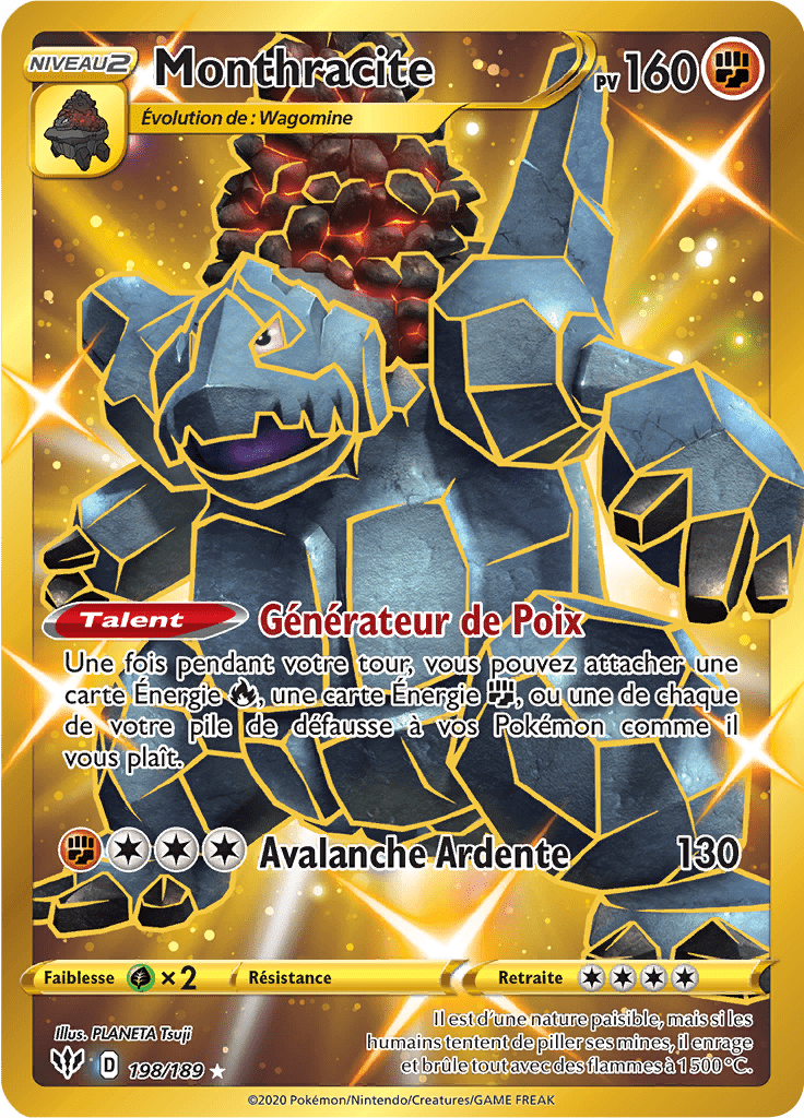 Monthracite - EB Ténèbres Embrasées - 198 - Full Art Gold