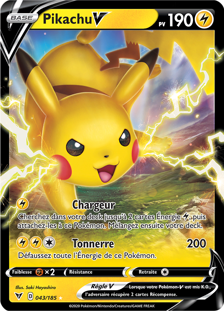 Pikachu V - EB Voltage Éclatant - 043 - Holographique rare V