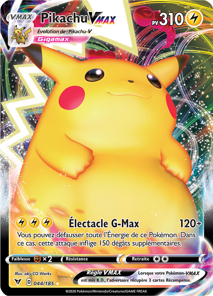 Pikachu V - EB Voltage Éclatant - 044 - Holographique rare VMAX