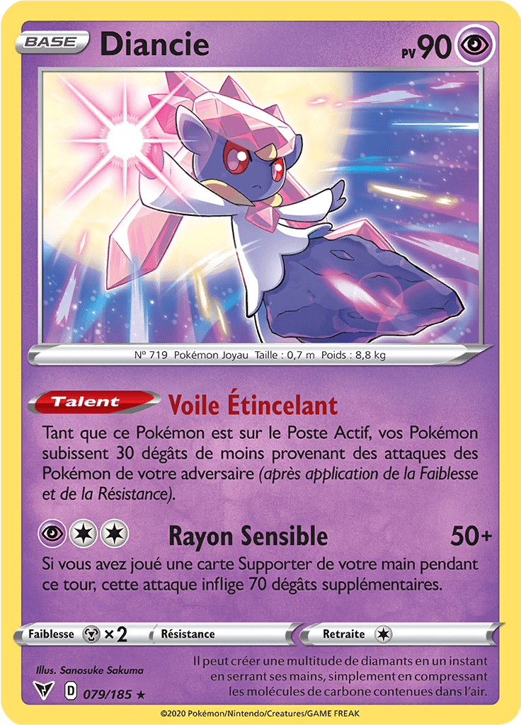 Diancie - EB Voltage Éclatant - 079 - Holographique rare