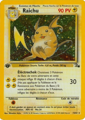 Raichu - Fossile - 014 - Holographique