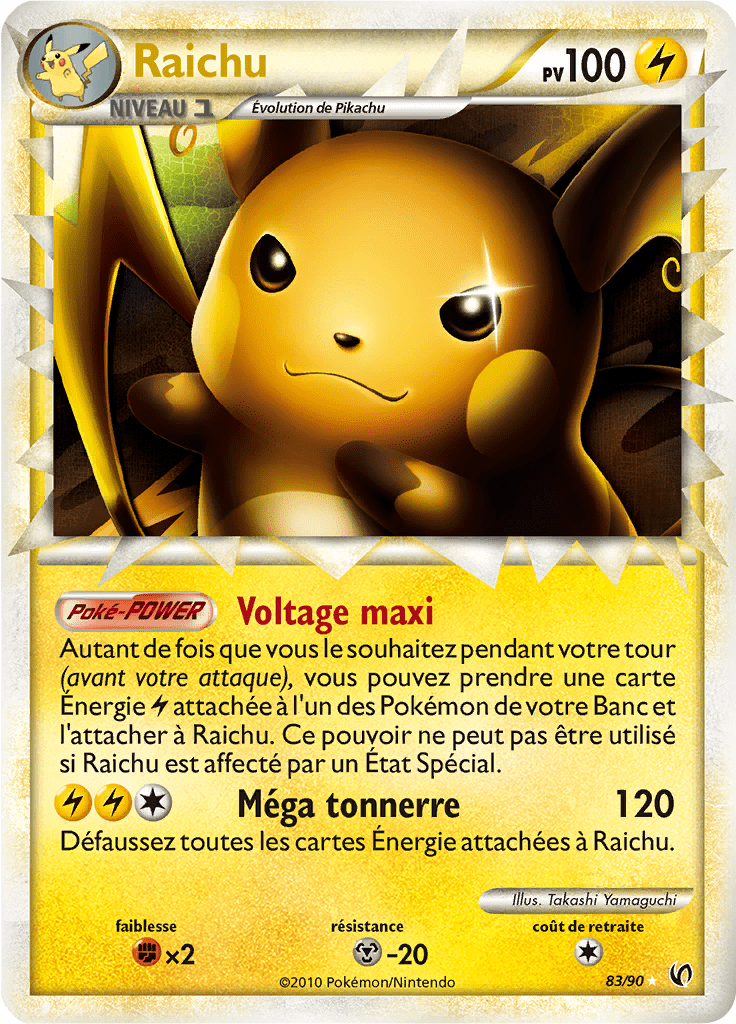 Raichu - HS Indomptable - 083 - Rare Prime
