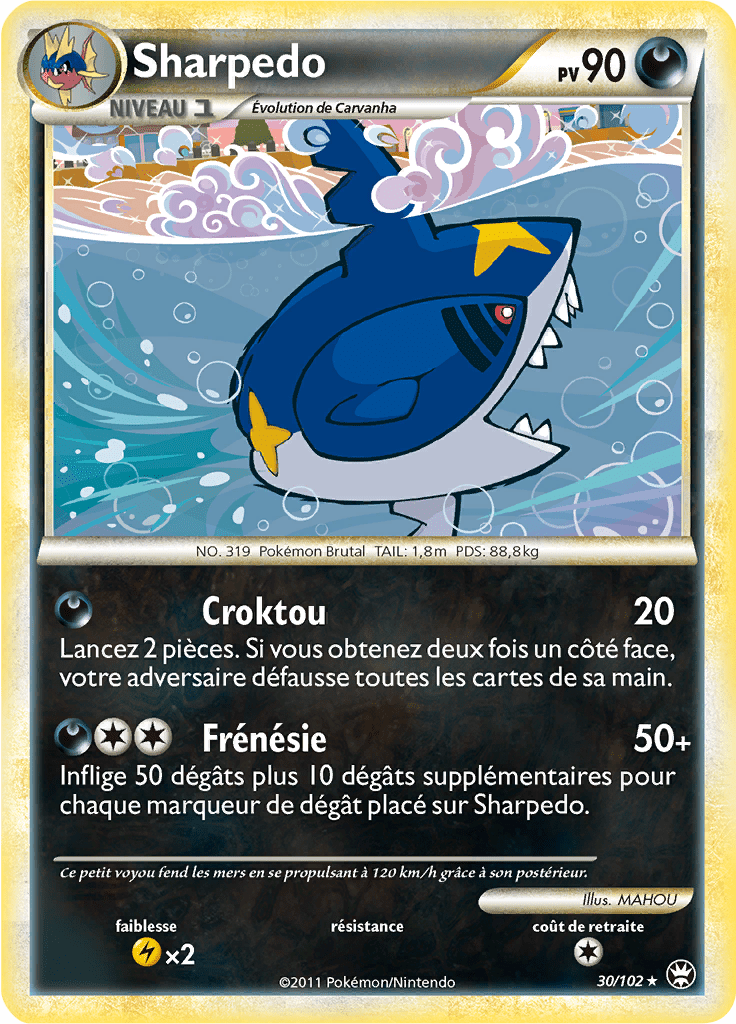 Sharpedo - HS Triomphe - 030 - Rare