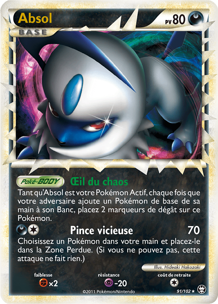 Absol - HS Triomphe - 091 - Rare Prime
