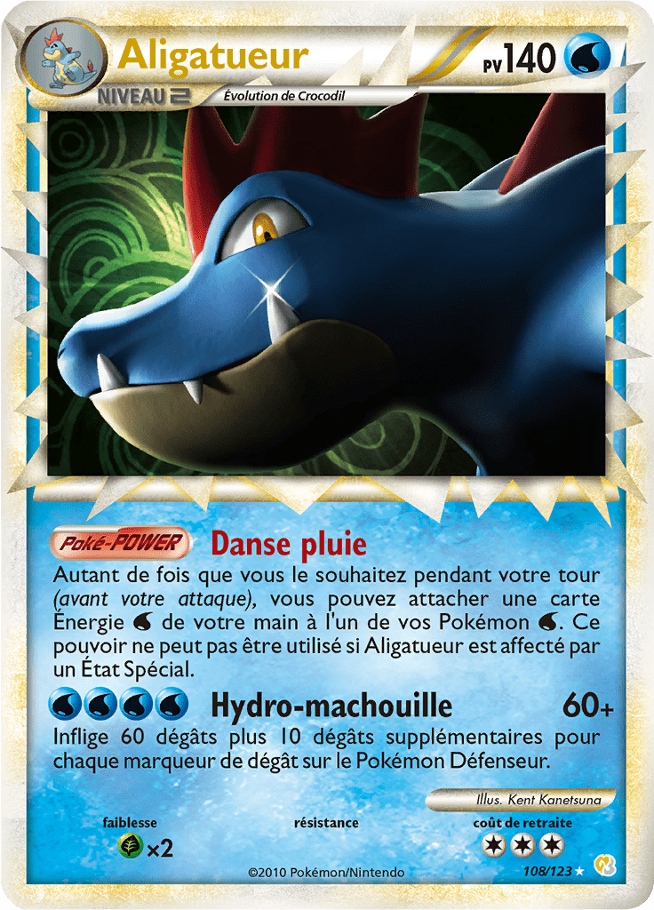 Aligatueur - HeartGold SoulSilver - 108 - Rare Prime