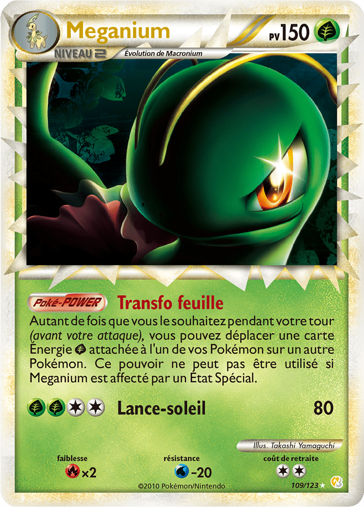 Meganium - HeartGold SoulSilver - 109 - Rare Prime