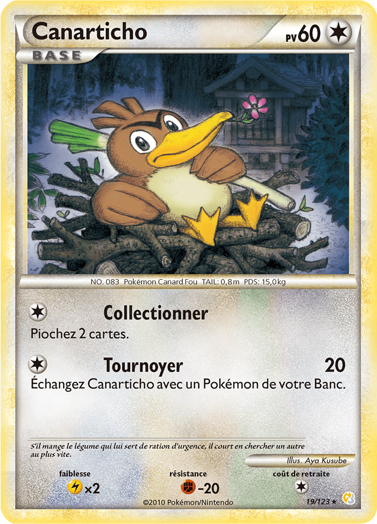 Canarticho - HeartGold SoulSilver - 019 - Rare