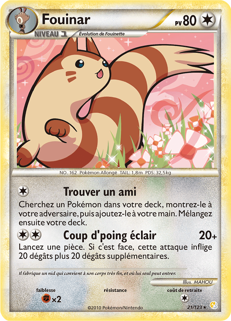 Fouinar - HeartGold SoulSilver - 021 - Rare