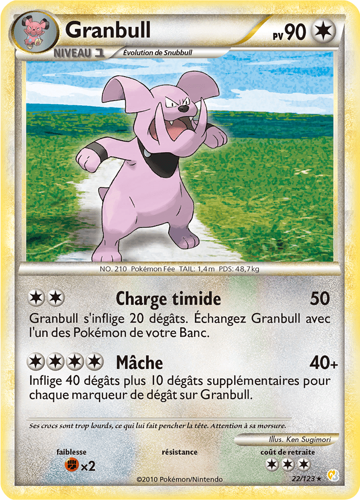 Granbull - HeartGold SoulSilver - 022 - Rare