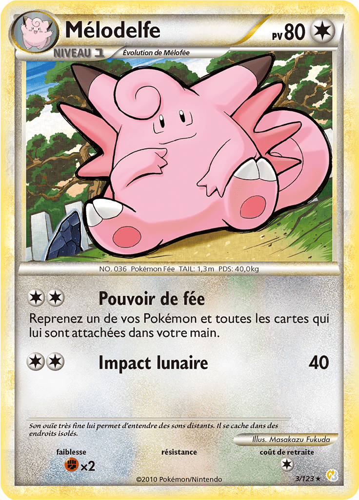 Mélodelfe - HeartGold SoulSilver - 003 - Holographique rare