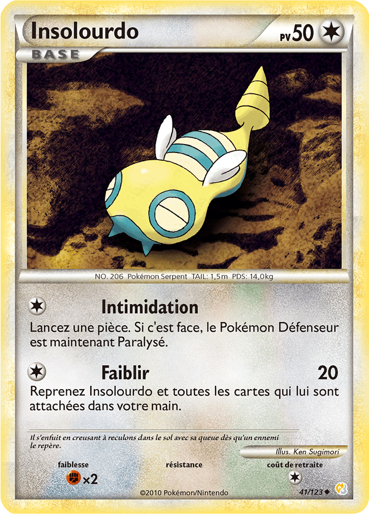 Insolourdo - HeartGold SoulSilver - 041 - Peu commune