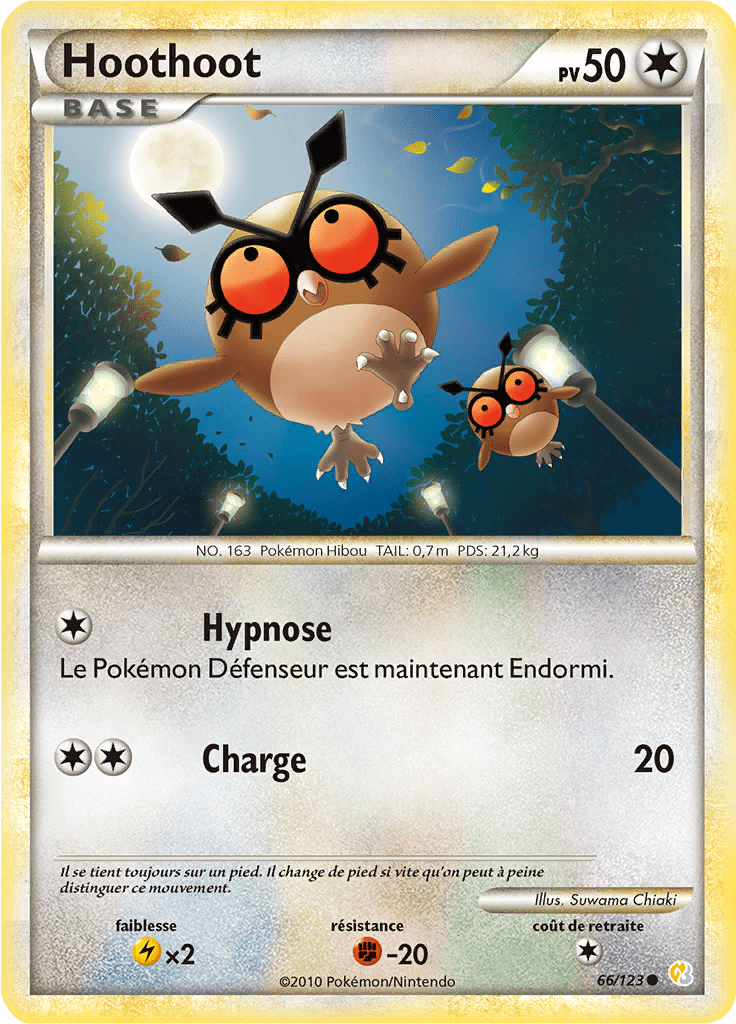 Hoothoot - HeartGold SoulSilver - 066 - Commune