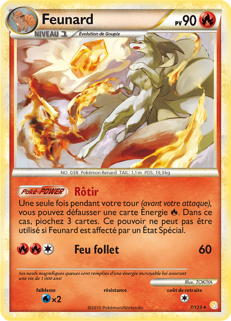 Feunard - HeartGold SoulSilver - 007 - Holographique rare