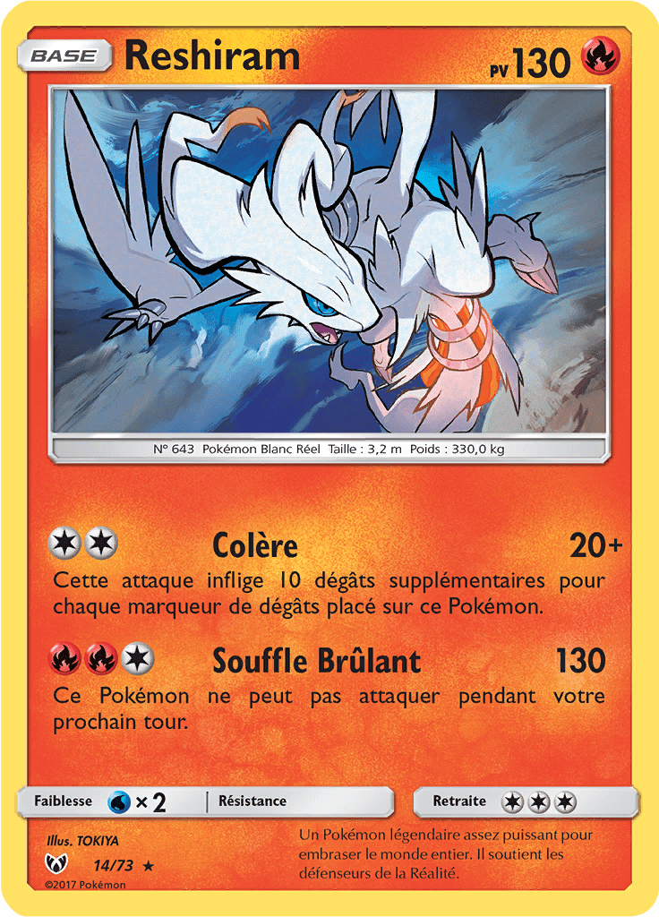 Reshiram - Légendes Brillantes - 014 - Holographique rare