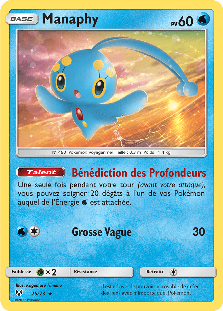 Manaphy - Légendes Brillantes - 025 - Holographique rare