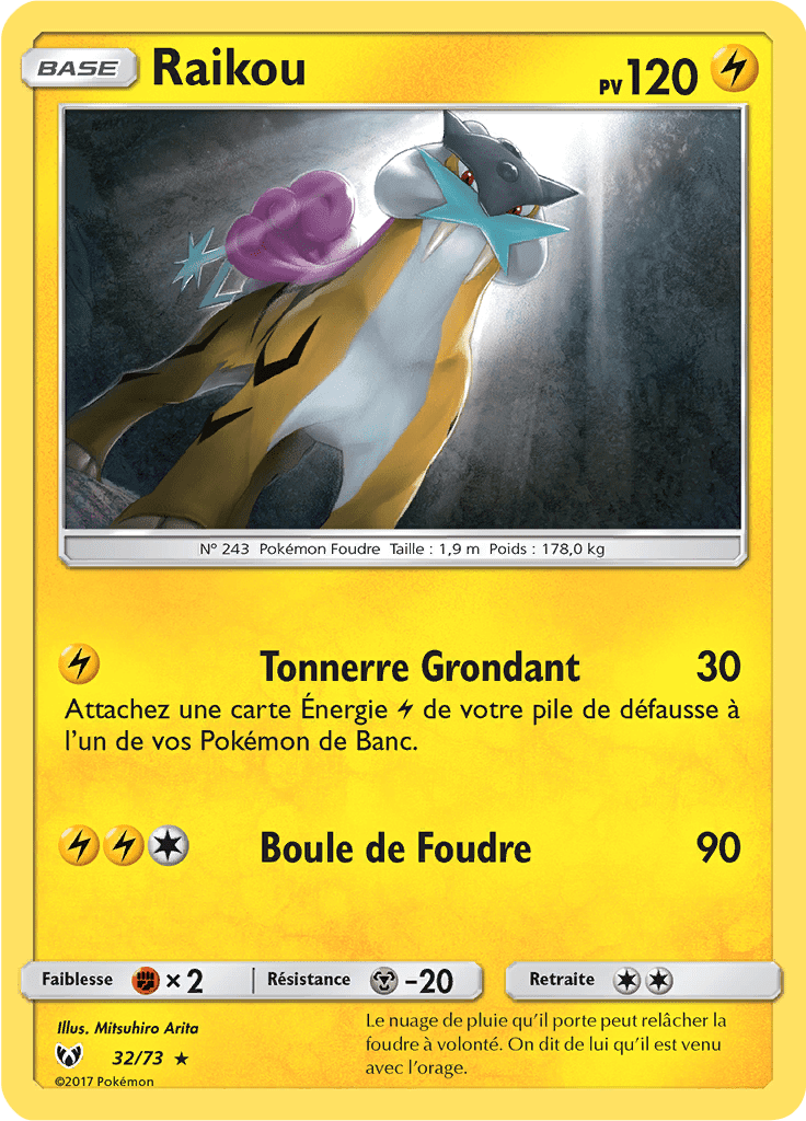 Raikou - Légendes Brillantes - 032 - Holographique rare