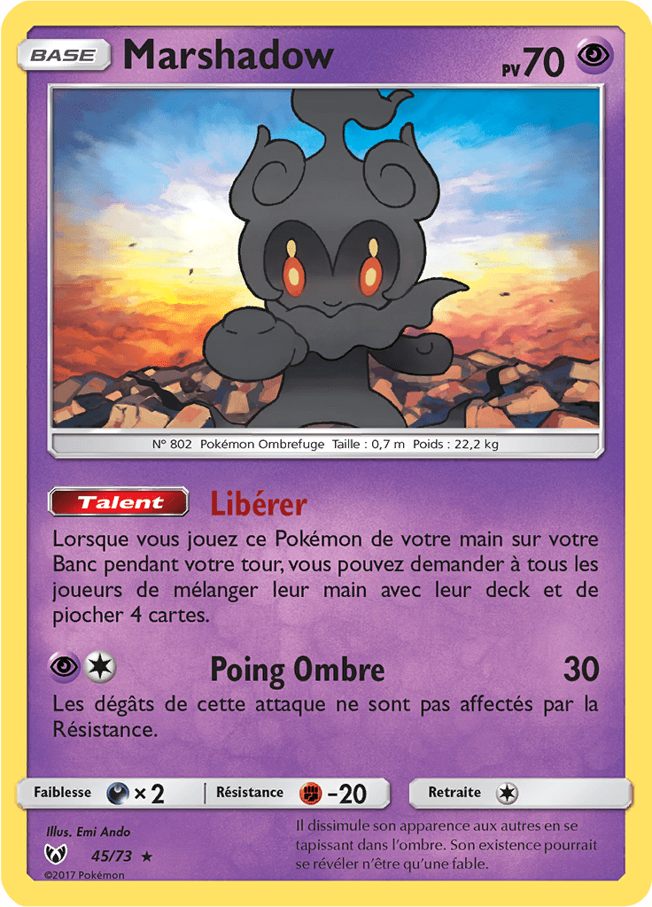 Marshadow - Légendes Brillantes - 045 - Holographique rare
