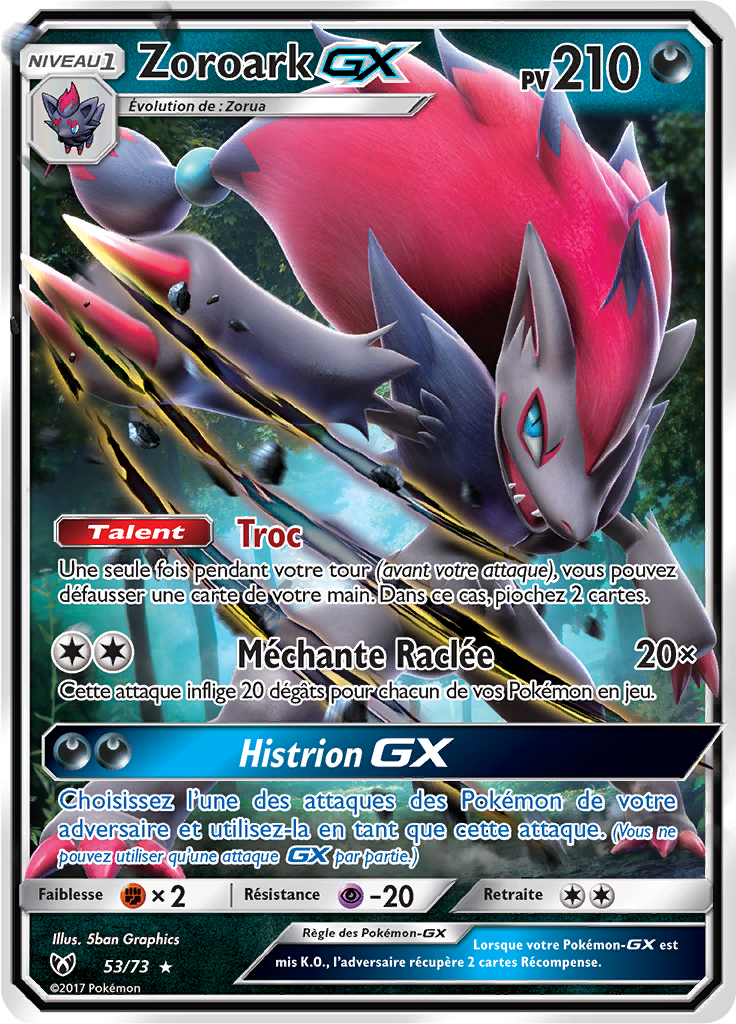 Zoroark GX - Légendes Brillantes - 053 - Holographique rare GX