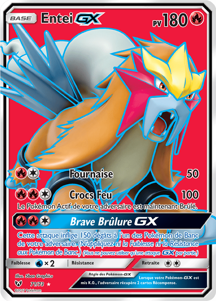 Entei GX - Légendes Brillantes - 071 - GX Full Art