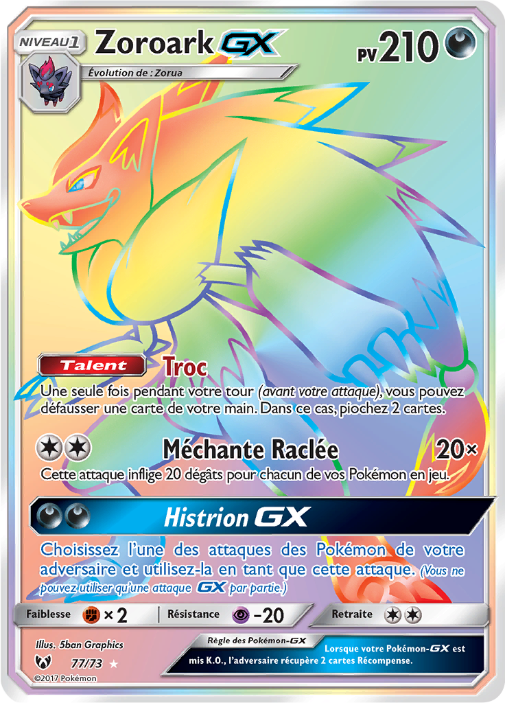 Zoroark GX - Légendes Brillantes - 077 - Arc-en-ciel rare
